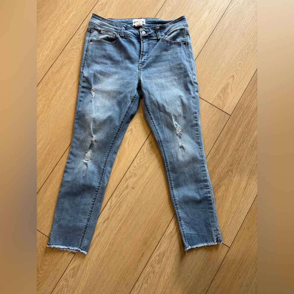 👖🌿 For The Republic Distressed Raw Hem Ankle Skinny Jeans — Size 6/27 🌿👖
